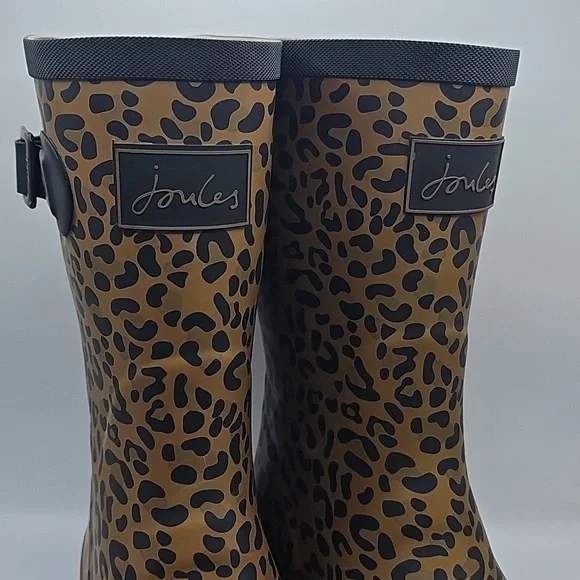 Joules cheetah print rain boots size 9 - Picture 2 of 7